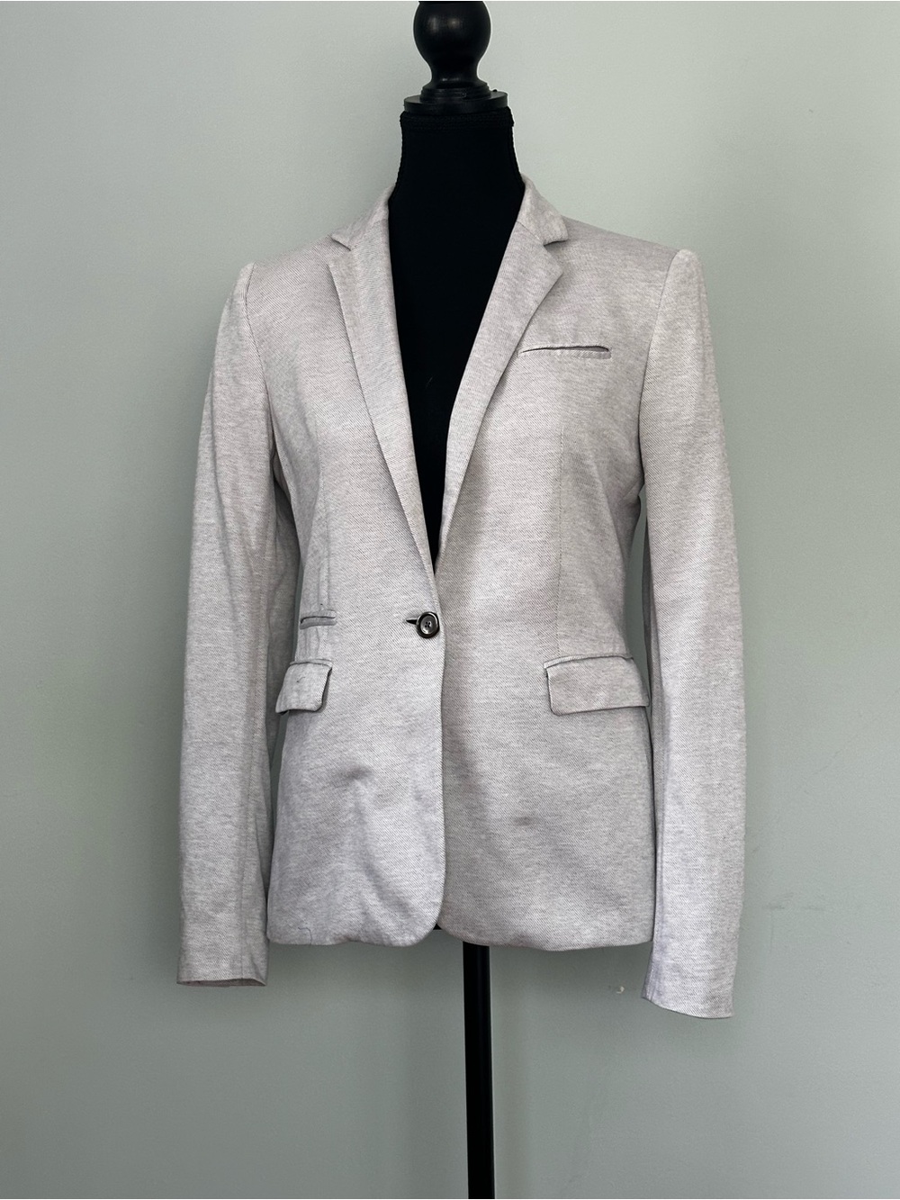 Massimo Dutti Light Gray Tailored Women's Blazer